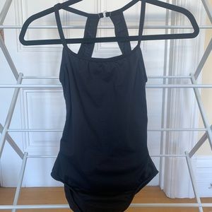 Black strappy Motionwear leotard